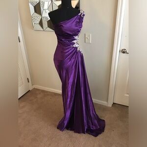 Purple evening gown